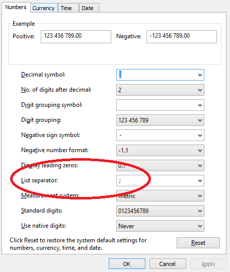 listseparator